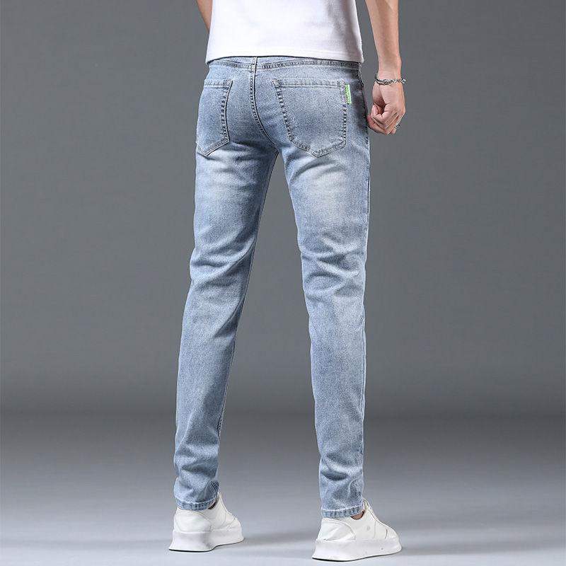 Summer Korean Classic Streetwear Cowboy Pants Men Fashionable Comfortable Boyfriend Skinny Jeans Men's