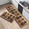 Vegetable And Fruit Pattern 3D Printed Kitchen Rug Water-Absorbing Stain-Resistant Laundry Room Door Mat Home Decor