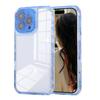 Luxury Hard PC Solid Color Borders+Transparent Soft TPU 3-in-1 Phone Case For iPhone 16 Pro Max E 14 13 15 Pro Max Bumper Cover