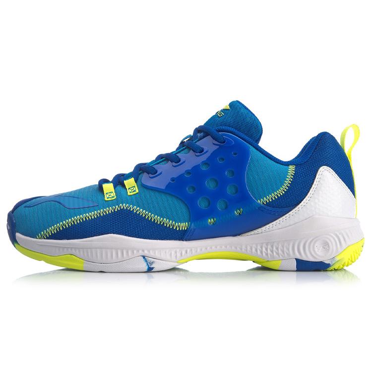 New LiNing Battle Halberd 2 V2 Rebound Cushioning Breathable Wear-Resistant Support Low-Top Badminton Shoes Unisex Blue AYTQ021-2