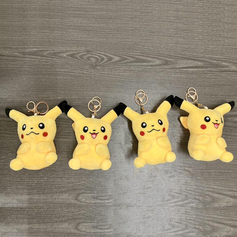 Pokémon Pikachu Plush Keychain, Book Bag, Bag Hanger, Pokémon Doll, Pokémon Spirit Figurine, Cute and Charming Style