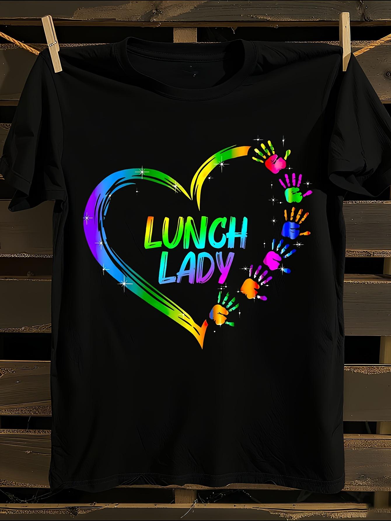 Funny Lunch Lady Graphic T-shirt XL