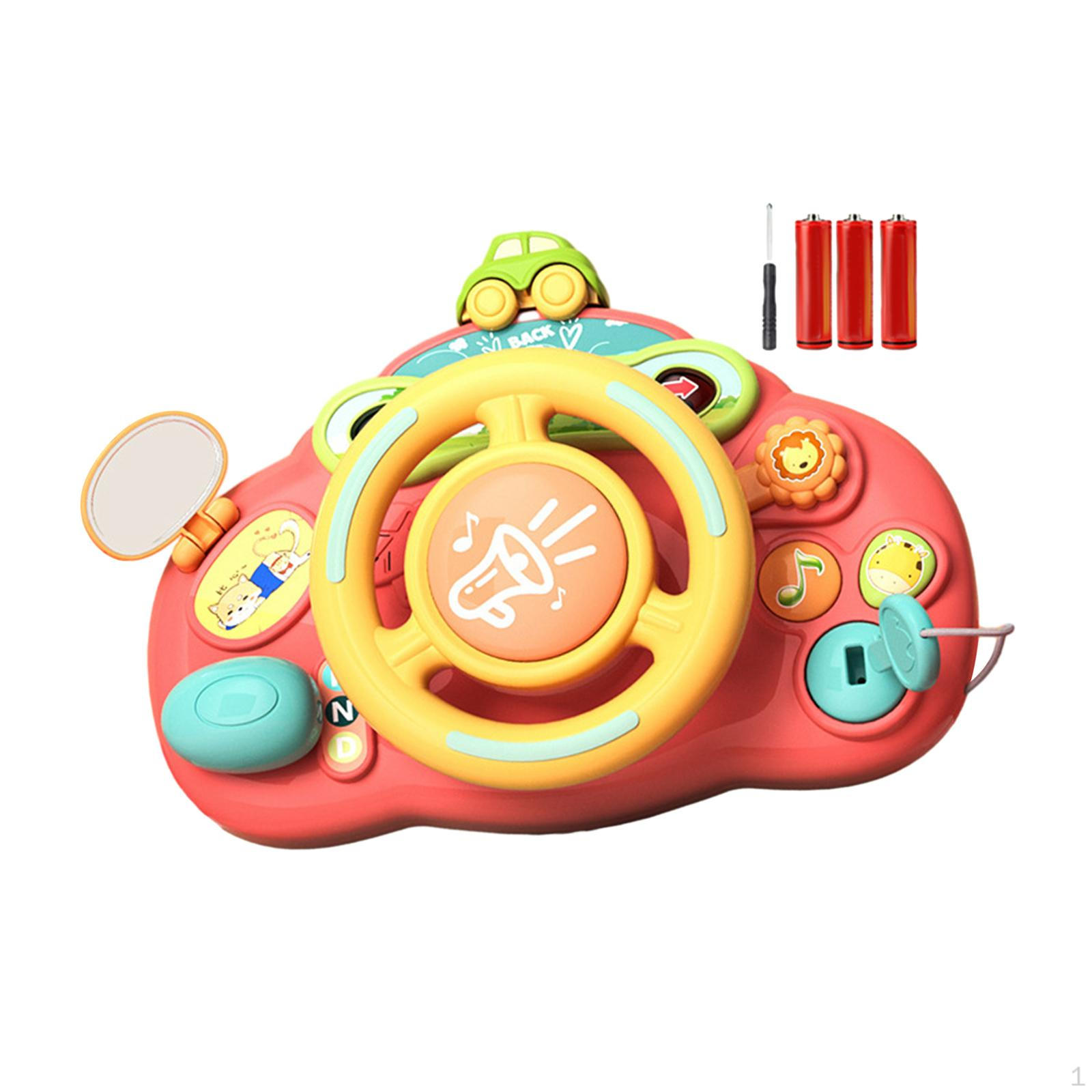 

Игрушка с электрическим рулевым колесом, образовательная, музыкальная, интерактивная, «Мое первое вождение» для младенцев