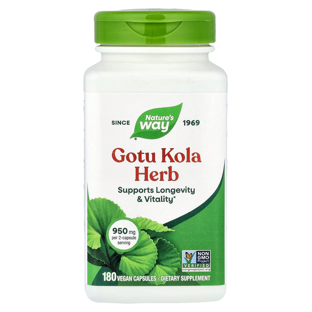 

Nature s Way Gotu Kola Herb 475mg Veg Capsules 180 Count 180 pcs - 1 ea