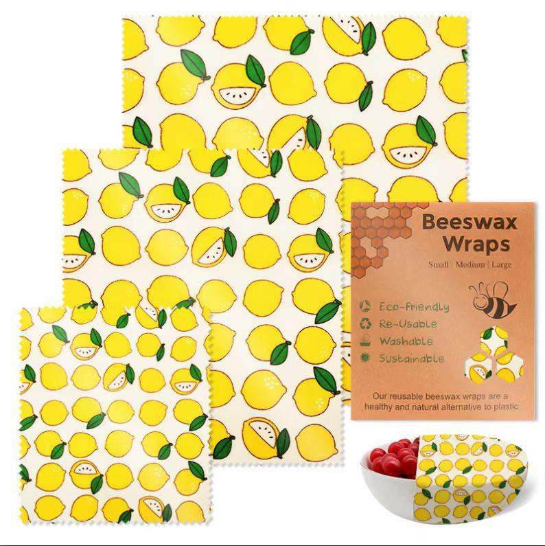 Reusable Beeswax Wrap Eco-Friendly Beeswax Wraps For Food Bread Sandwich Wrapper - Organic, Sustainable Zero Waste Food Storage