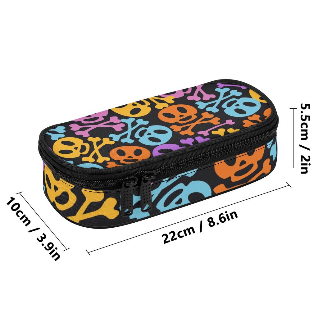 Pencil Pouch Durable 300D Polyester Large Capacity Easy Open Zipper with Main Compartment Mesh Pocket and Pen Slots for Students