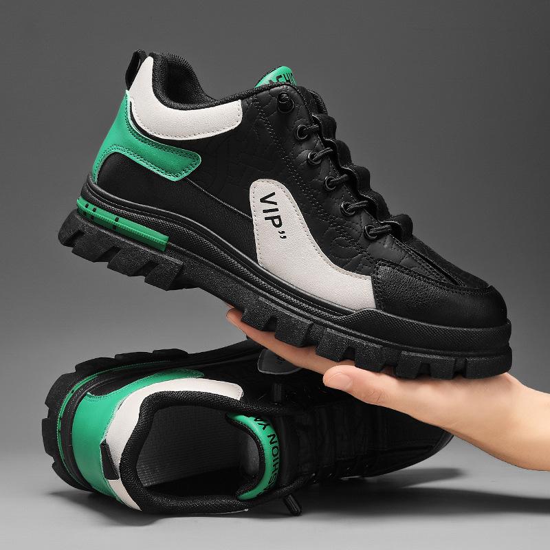 2025 spring new platform men's board shoes fashion trend youth tooling shoes casual shoes British style men's shoes