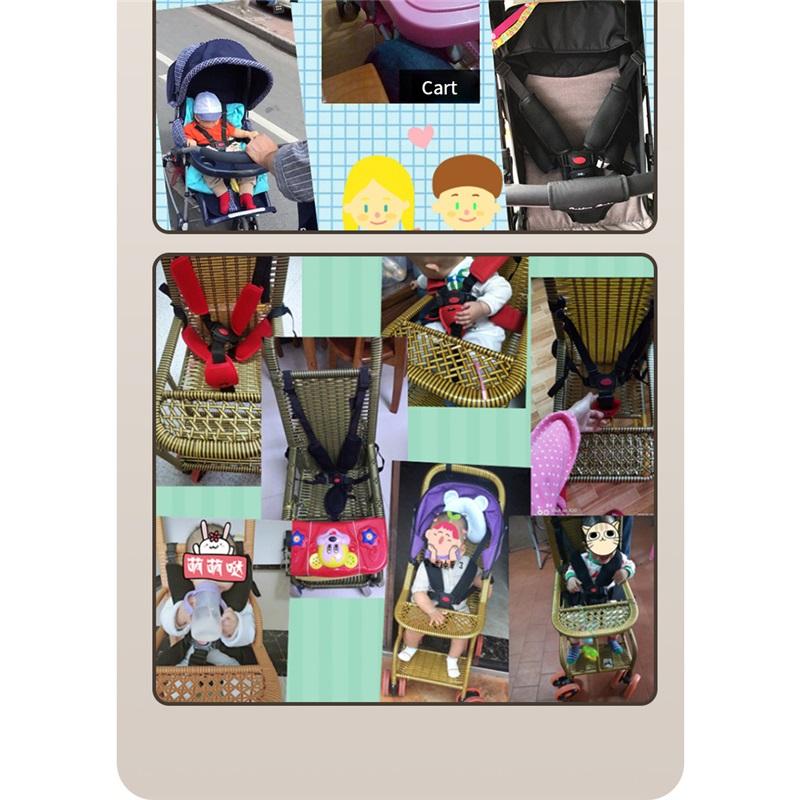 Nastavitelný pětibodový dětský bezpečnostní pás, dětský dětský bezpečnostní pás na jídelní židličku do kočárku