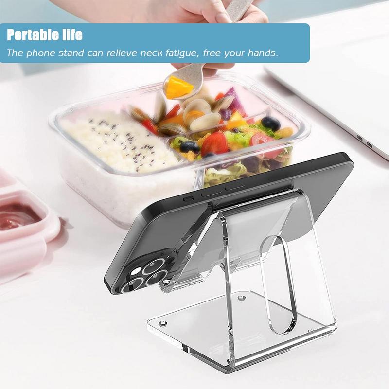 Acrylic Transparent Minimalist Ins Foldable Phone Holder Desktop Lazy Tablet Stand For Smartphone Bracket CN