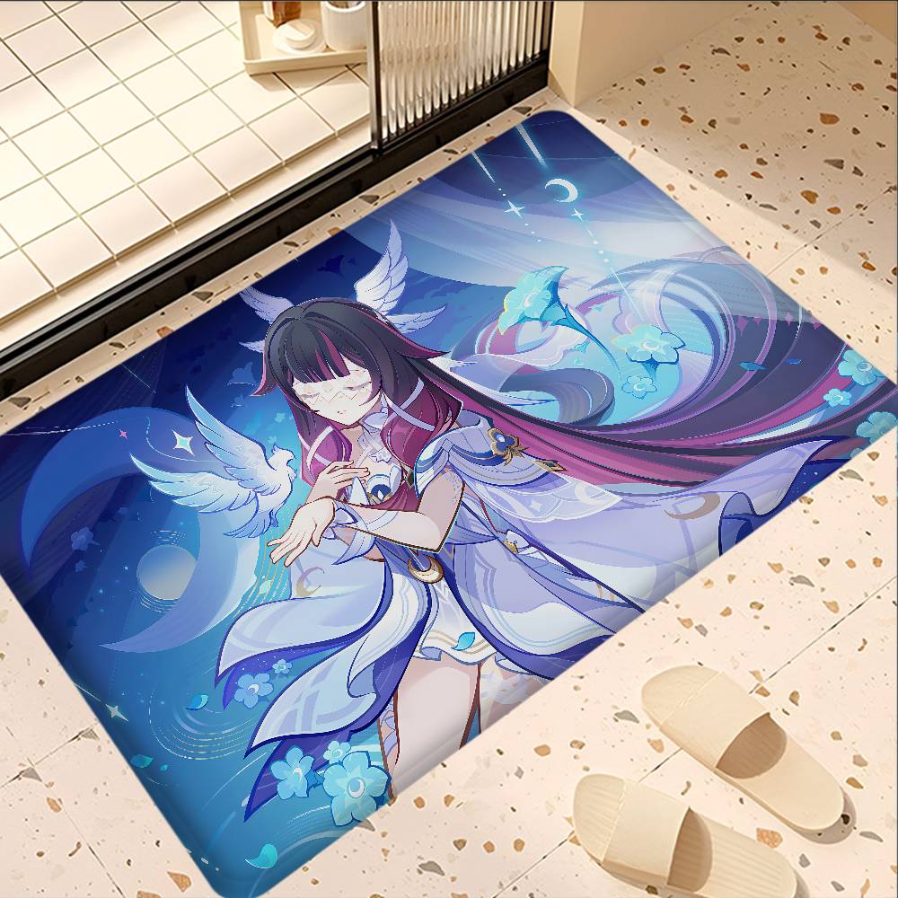Genshin Impact Columbina Floor Mat Nordic Style Home Doormat Bathroom-Toilet Mats Bedroom Hotel Decor Mat