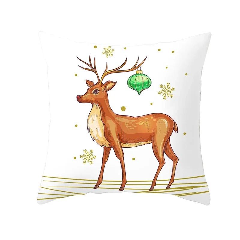 Christmas Themed Pillowcases Car Accessories Office Santa Claus Living Room Sofa Home Pillowcases