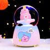 Iridescent Castle Snowfall Crystal Ball Music Box for Kids - Dreamy Fairy Tale Carriage.