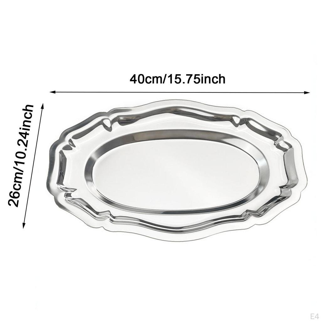 Dessert Plate Appetizer Plates Food Serving Tray Oval Dish for Home Kitchen Cafe