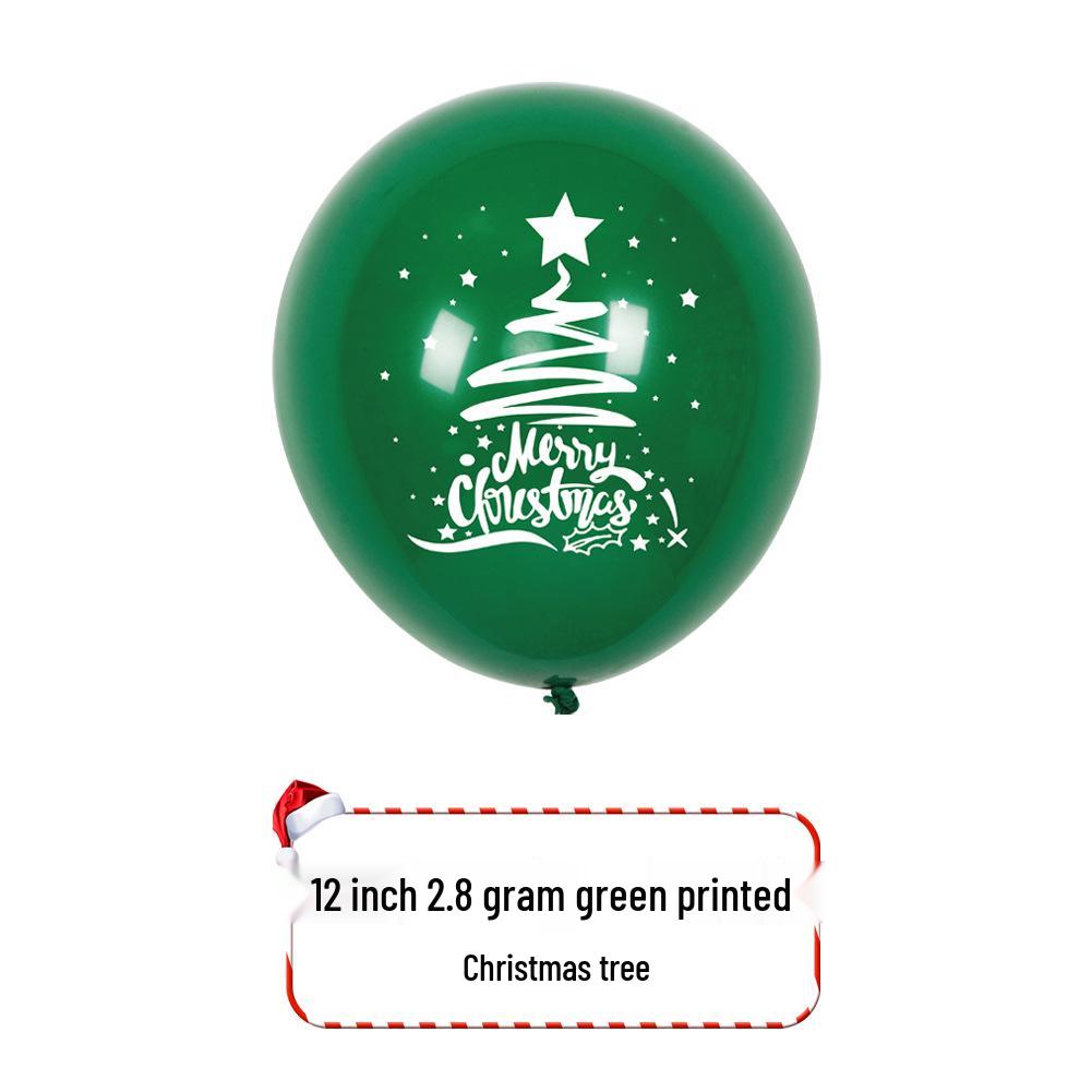 Set of 50 Christmas 12-Inch Latex Balloons: Santa & Tree Design for Party Decor