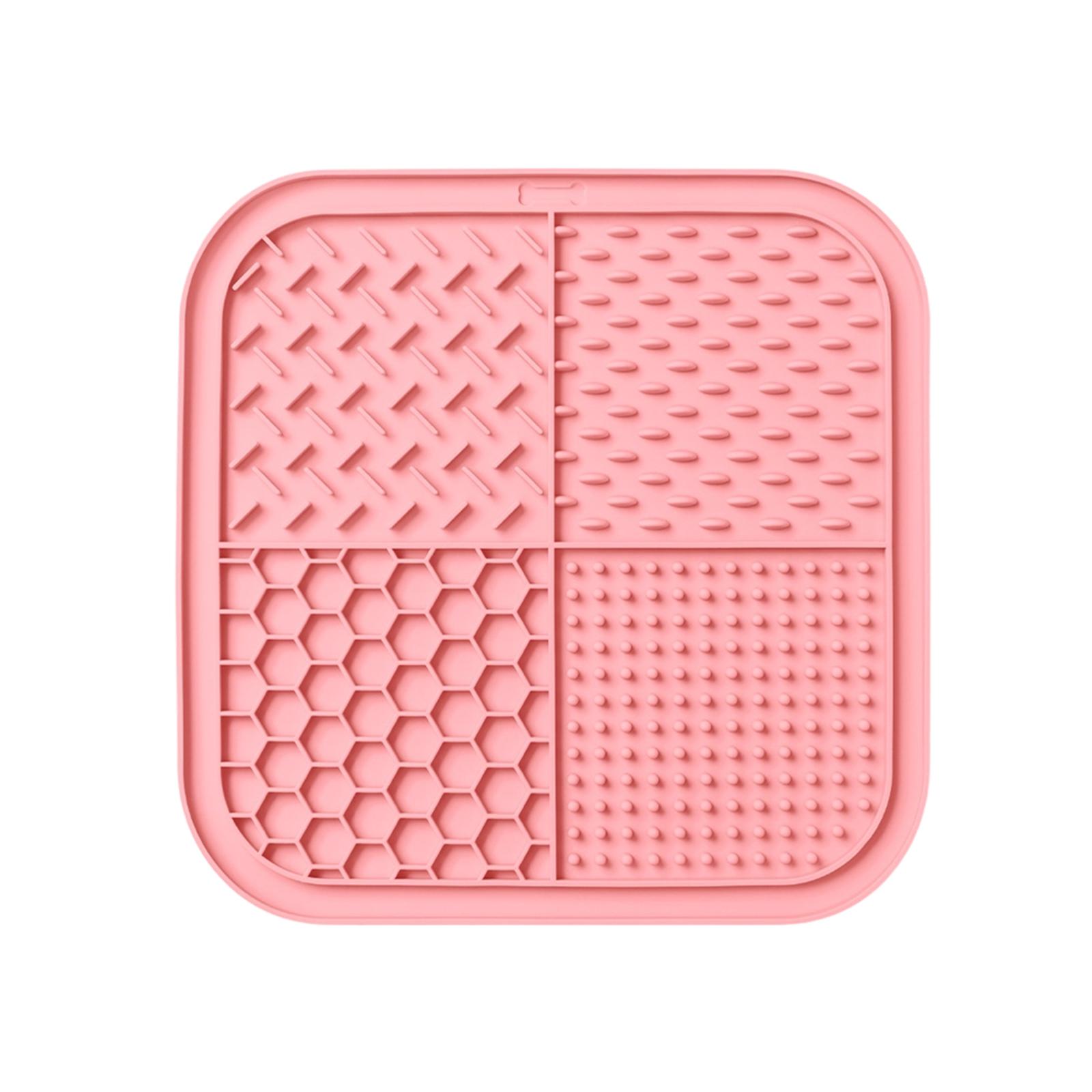 

Licking Mat For Dogs & Cats With Suction Cups,Dog Slow Feeder Lick Pat For Anxiety Relief, Dog Toys Feeding Mat For Butter Yogurt, Bathing One Size розовый