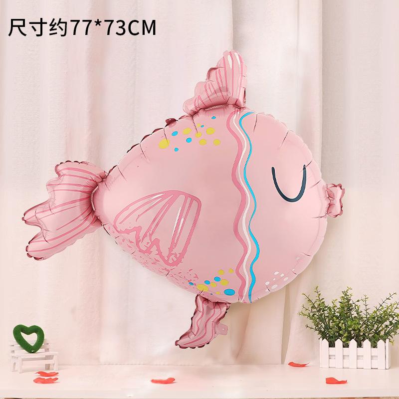 Ocean Animal Balloons, Baby Birthday Party Arrangement, Children'S Birthday Cartoon Living Room Print Special Shape