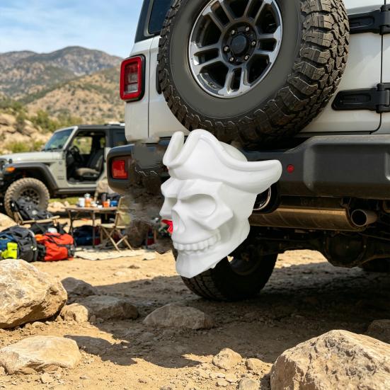 Cover Cap for Trailer Coupling Dust Pirate Skull Design Tow Hitch Cover Hitch Trailer Protector Cap Secure Hook Dust Plugs