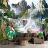 3D Wallpaper Modern Forest Waterfall Scenery Mural Sunrise Mountain Wall Paper Living Room Bedroom Study Decor Fresco