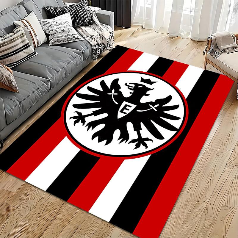 Eagle Emblem On Striped Design Suitable As a Non-slip Mat for the Living Room or Bedroom Sofa