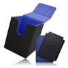 AROXIA Deck Case, Trading Card Case for Various Card Games (Vertical Storage, Black X Blue)