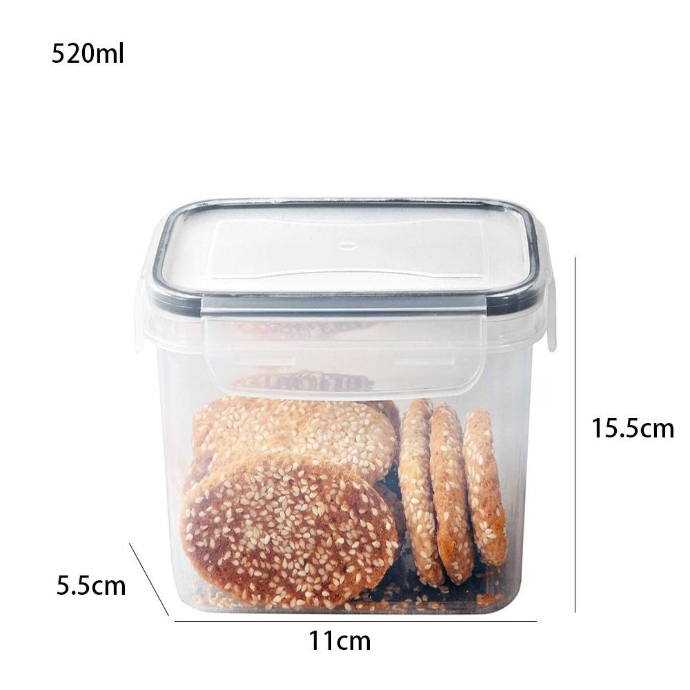 

520-2000ml Sealed Jars Moisture-proof Keep Fresh Function Grain Storage Organizer Transparent Kitchen Storage Container