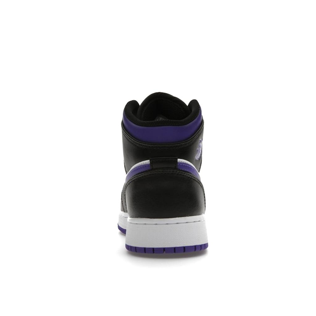 Air Jordan 1 Mid GS Dark Iris Kinder-Sneaker Lila Schwarz Weiß 554725-095