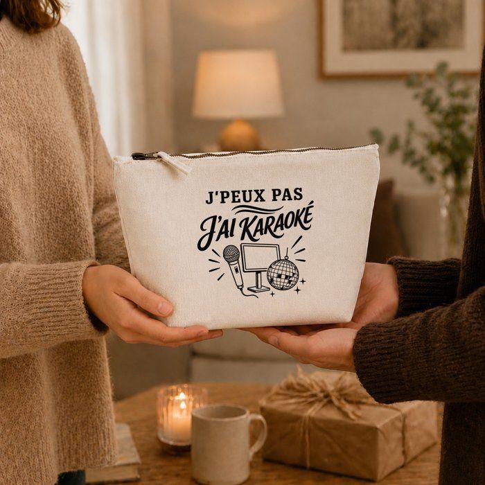 Trousse de toilette - PLANETEE - J'peux pas minimaliste - Beige - 100% coton - 3 L