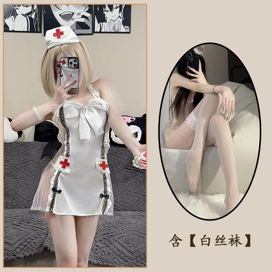 Sexy Lingerie Sexy Temptation Nurse Pajamas Pure Desire Small Breasts Big Flirting Bed Free Suit