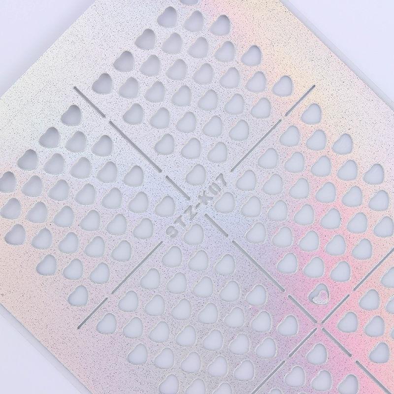 6Pcs Nail Art Vinyls Nagel Schablonen Sticker Irregulär Muster Stencil Stickers random