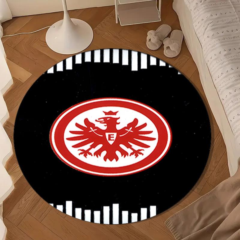 Eintracht Frankfurt Wappen Runde Matte Heimdekoration, Stuhlmatte Für Wohnzimmer, Schlafzimmer, Fußmatte Heimdekoration Geburtstagsgeschenk Weihnachtsgeschenke