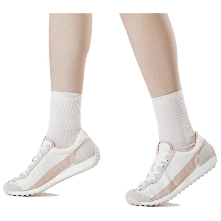 Kappa Fashion Versatile Fabric Synthetic Leather Two-Layer Cowhide Non-Slip Wear-Resistant Low-Top Casual Running Shoes Women sneaker K0D45MM18-024