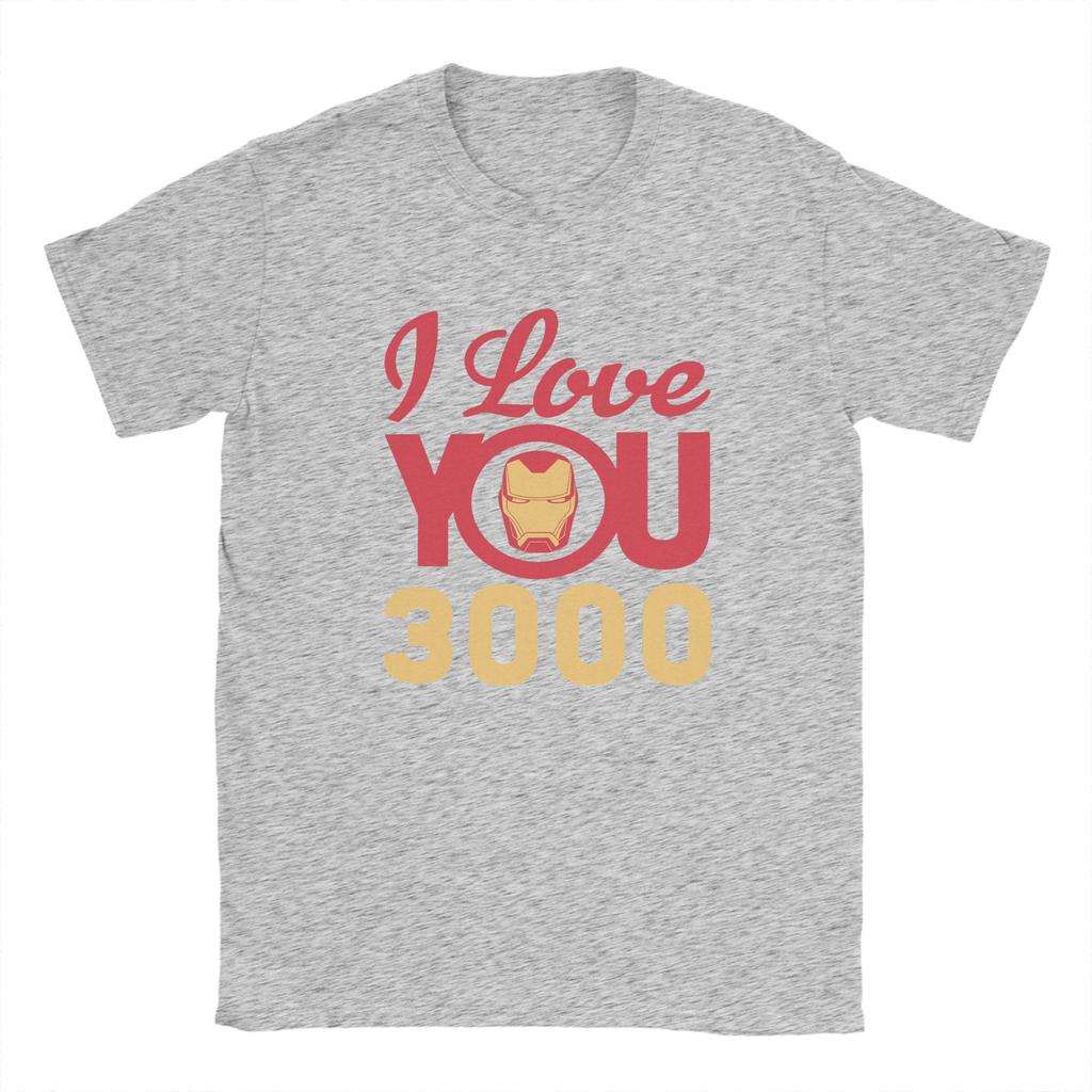 Iron Unisex Love You 3000 Unisexs T Shirt Crazy Tees Short Sleeve O Neck TShirt 100 Cotton 6XL Clothing