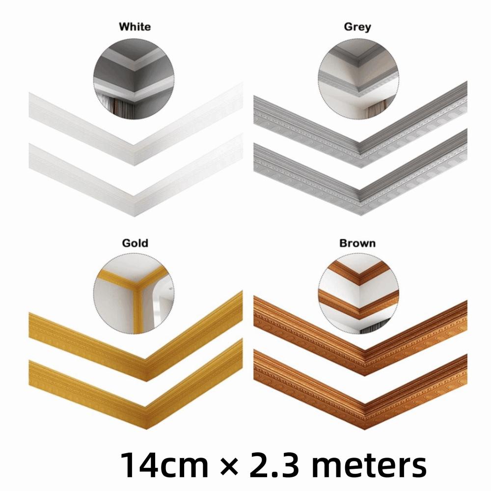 Self-adhesive 3D Pattern Wallpaper 2.3m Length Self-adhesive Border Home Improvement