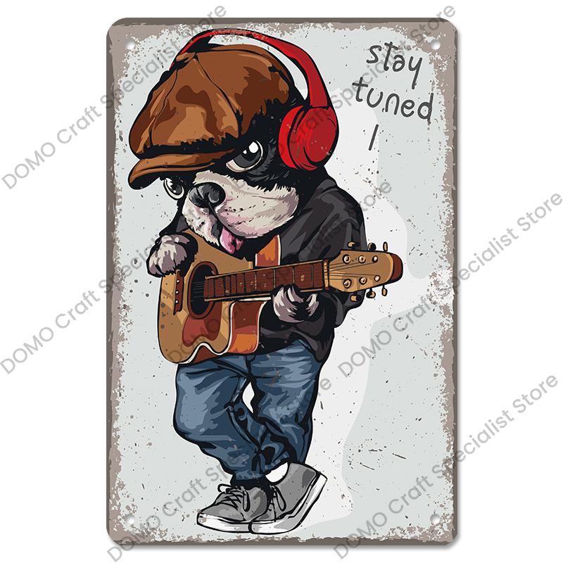 Vintage Cool Dogs Poster Metal Signs Super Hero Animal Metal Tin Plate Retro Plaque Pet Shop Bar Pub Home Wall Decor