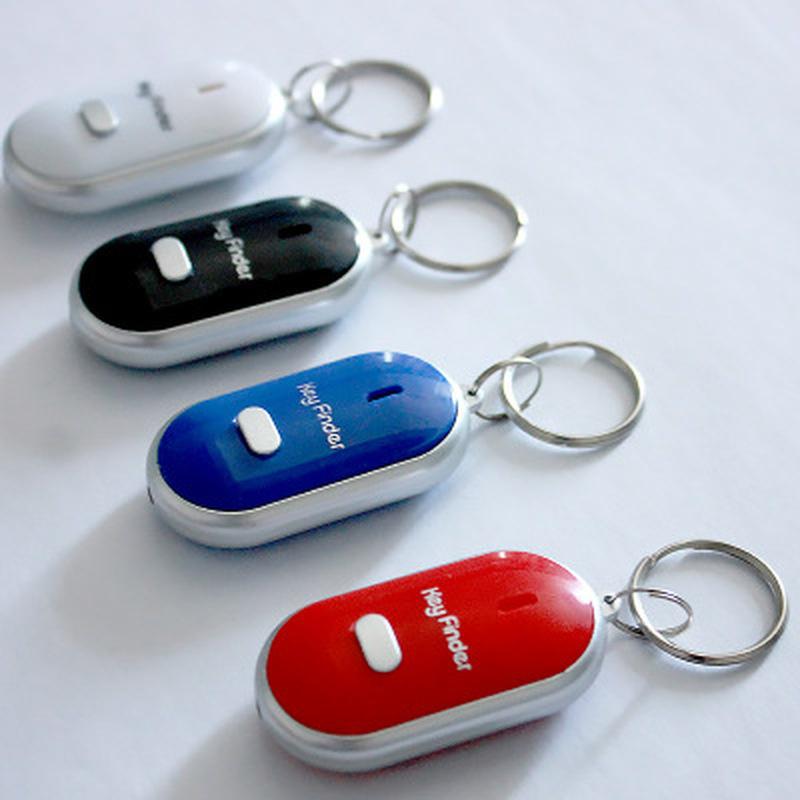 Fashion Find Lost Keys Chain Whistle Sound Control LED Lamp Key Finder Locator 1 pc