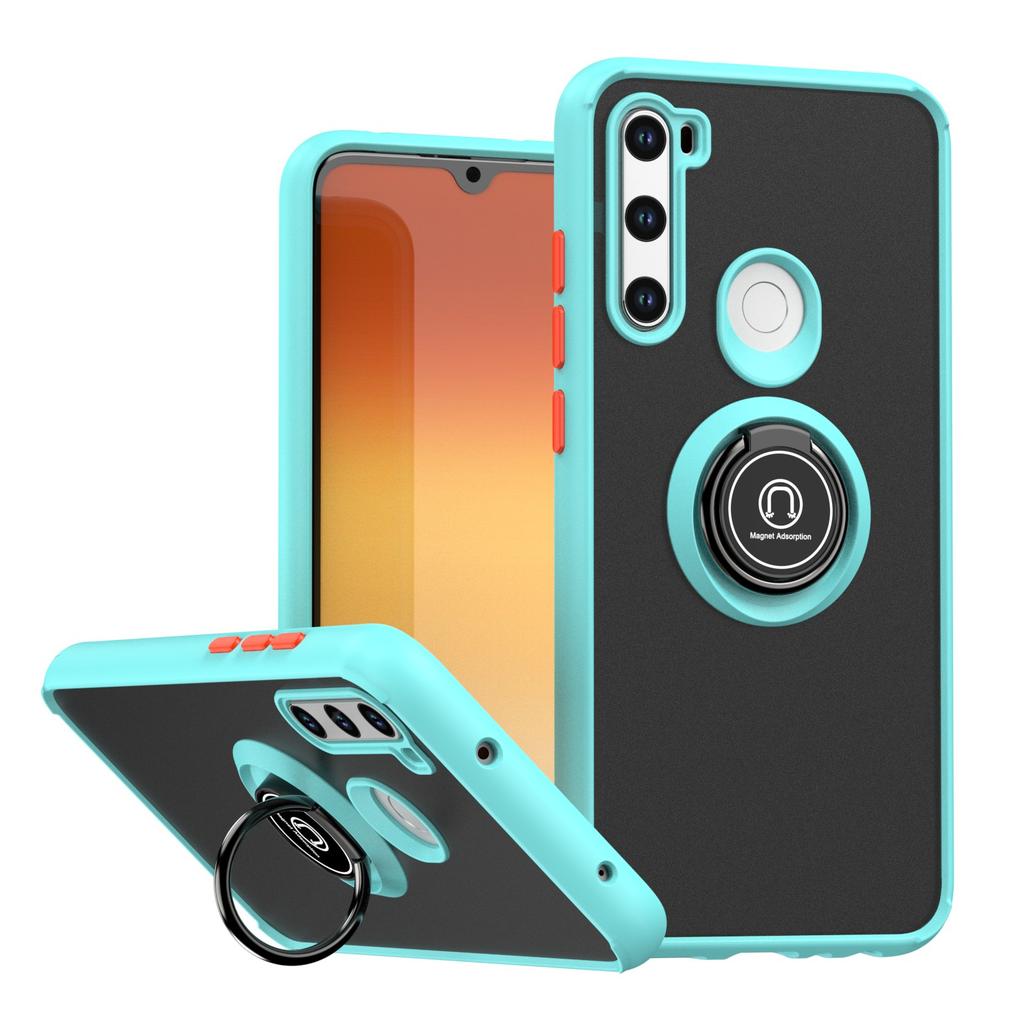 Zartes Rüstungs-PC-Gehäuse für Xiaomi Redmi Note 8 Note 8 Pro Schutzhülle Ring Magnetischer Halter Ständer Coque Funda Capa