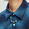 KND Leather & Turquoise Beads Necklace Black