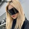 Mask Rectangle Sunglasses Women Men 2024 Luxury Brand Designer Punk Sun Glasses Steampunk Y2k Sunglass Oversized Shield Goggles