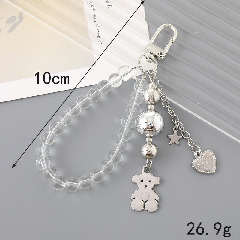 New Pearl Bow Beaded Pendant Phone Case Charm Wrist Strap Lanyard