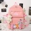 school student girl backpack junior high school student middle school student backpack four or five-piece set to reduce the burden