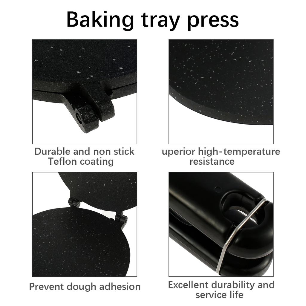 Padella Prensadora per Tortillas Antiaderente Prensador per Tortillas di Farina con Manico in Bachelite Robusta in Alluminio Teglia Prensadora per Impasto Tortillas Multiuso