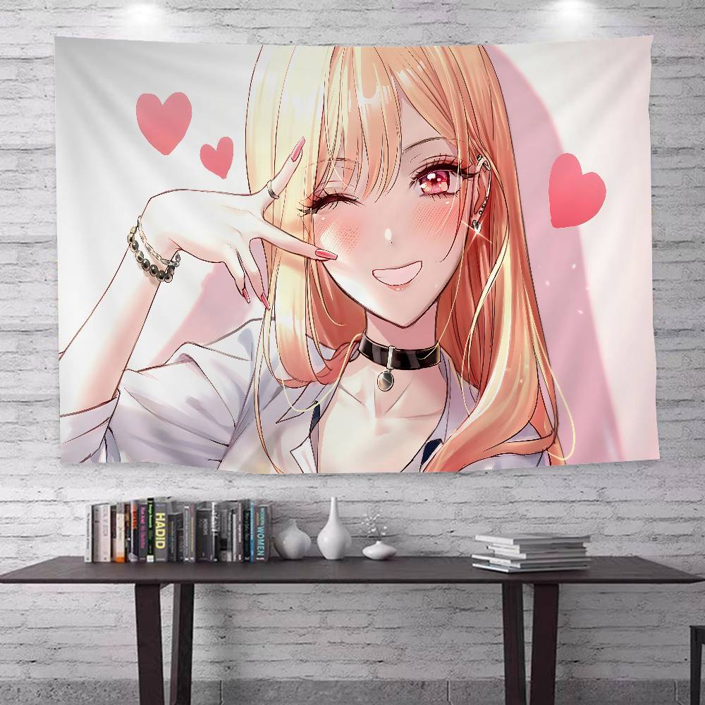 My Dress Up Darling Anime DIY Wall Tapestry Hippie Flower Wall Carpets Dorm Decor Wall Art for Modern Manga  Stylish Aesthetic
