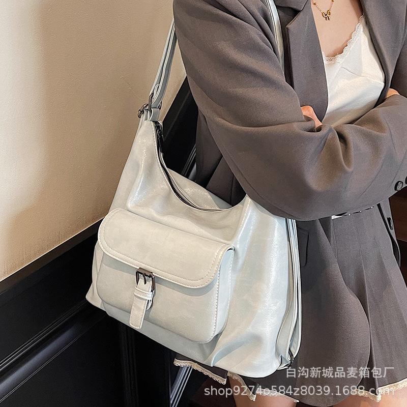 Casual commuting retro large-capacity bag women's 2025 new fashion multi-purpose double shoulder back bag single shoulder tote bag