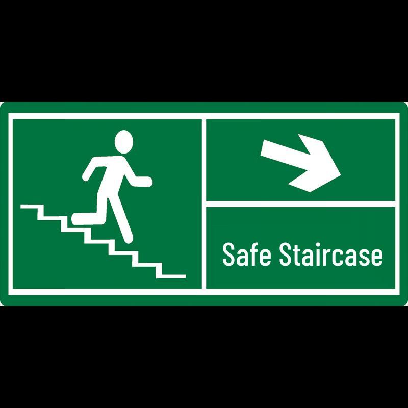 Lijing Fluorescent PVC Fire Pump Room and Stair Evacuation Sign