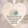 5Pcs Heart-Shaped Sea Glass Friendship Decor Timeless Friendship Heart Keepsake for Best Friends Ceramics Heart Ornament for Christmas Tree