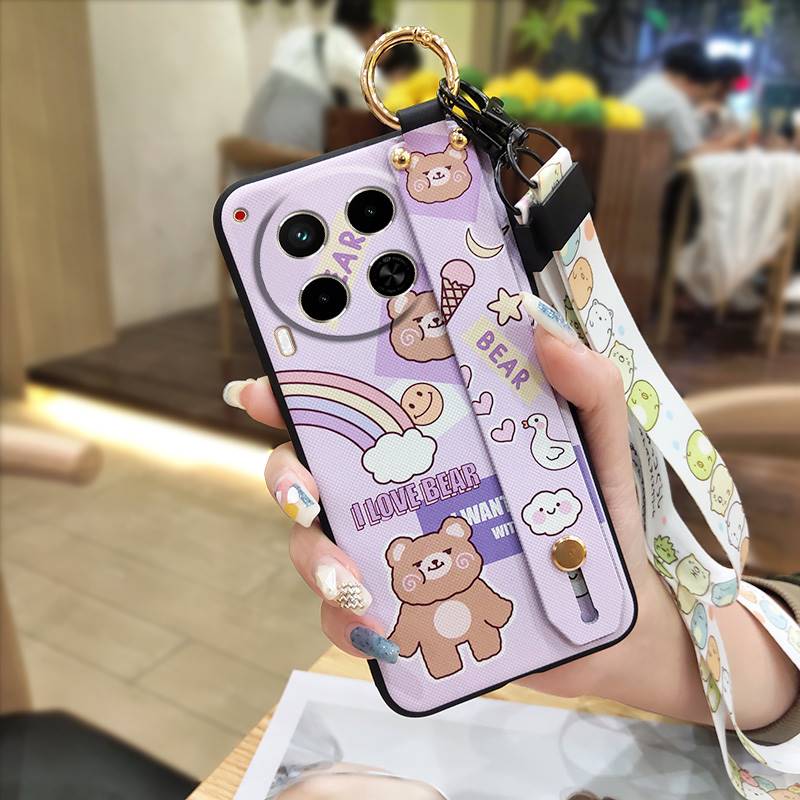 Waterproof Cartoon Phone Case For Tecno Camon30/4G/5G/CL6/CL7 Dirt-resistant Soft Case Cute Ring Anti-dust Phone Holder