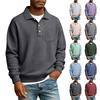 Men's Single Button With Pocket Long Sleeve Casual Sport T,Shirt