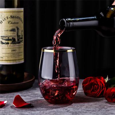 AD23-20 PCS Disposable Stemless Wine Glasses Plastic Wine Cups Clear Drinking Glasses For Party