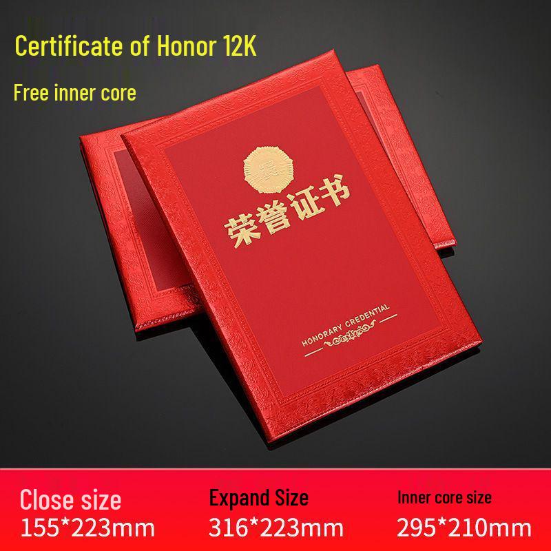 Honor Award Certificate with Hot Stamping – Appointment Letter & Graduation Cover for Outstanding Employee