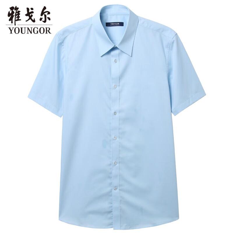 Мужская рубашка Yageer в стиле business casual с коротким рукавом 40